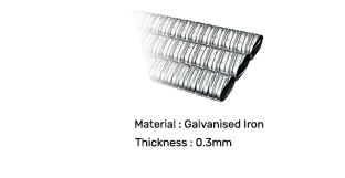 Corrugated GI Duct Flat